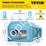 Mobili pripučiama automobilių garažo palapinė/kamera 8 x 4 x 3 m - Image 7