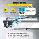 Profesionalios 1200 mm plytelių pjovimo staklės keramikai, vieno bėgio - Image 7