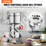 500 g prieskonių malūnėlis, grūdų malūnas, greitaeigis, 2000 W. - Image 8