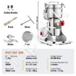 500 g prieskonių malūnėlis, grūdų malūnas, greitaeigis, 2000 W. - Image 3