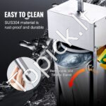 Nerūdijančio plieno elektrinis dešrų užpildas 12L, vertikalus. - Image 4