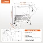 Elektrinė ėrienos ir kiaulienos kepsninė, 42 W, 61 kg, 889 mm, standartinis tipas (su izoliacine plokšte). - Image 3