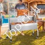 Elektrinė ėrienos ir žindomų kiaulių kepsninė, 52 W, 90 kg, su priekiniu stiklu, 117 cm, reflektorinio tipo (su izoliacine plokšte). - Image 2