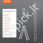 Teleskopinės kopėčios A formos 5.8m 150 kg - Image 6