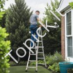 Teleskopinės kopėčios A formos 6.2m 150 kg - Image 7