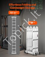 Daugiafunkcinės sulankstomos kopėčios "7-in-1", 3 žingsniai, 3,6 m. - Image 5