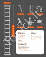Daugiafunkcinės sulankstomos kopėčios "7-in-1", 3 žingsniai, 3,6 m. - Image 3