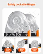 Daugiafunkcinės sulankstomos kopėčios 7-in-1, 3 žingsniai, 3,6 m su pastolių lenta. - Image 6