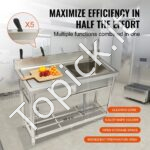 Nerūdijančio plieno kriauklė su maišytuvu ir kojomis, 43 x 33 x 22 cm. - Image 4