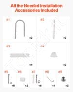 Baseino kopėtėlės – 4 pakopos, 137 cm aukščio baseinui su terasa, su porankiais | 120 kg apkrova - Image 6