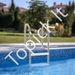 Baseino kopėtėlės – 4 pakopos, 137 cm aukščio baseinui su terasa, su porankiais | 120 kg apkrova - Image 8