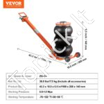 Pneumatinis oro domkratas 3T su rankena, oranžinis - Image 6