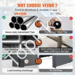 Automobilių stoginė/garažas 180 g/m²  3 x 6 x 2,8 m pilkas - Image 2