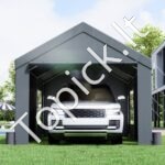 Automobilių stoginė/garažas 180 g/m²  3 x 6 x 2,8 m pilkas - Image 7