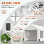 Automobilių stoginė/garažas 180 g/m²  3 x 6 x 2,8 m baltas - Image 4