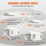 Automobilių stoginė/garažas 180 g/m²  3 x 6 x 2,8 m baltas - Image 5