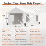 Automobilių stoginė/garažas 180 g/m²  3 x 6 x 2,8 m baltas - Image 6