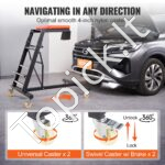 Sulankstoma viršutinė automobilio remonto platforma su ratukais 126 iki 192 cm iki 181 kg - Image 4