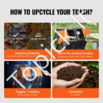 Komposteris 140 L, sukamasis dvivietis, 785 x 605 x 795 mm, 40 kg talpa su pirštinėmis - Image 5