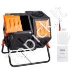 Komposteris 140 L, sukamasis dvivietis, 785 x 605 x 795 mm, 40 kg talpa su pirštinėmis - Image 8