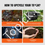 Komposteris 162,7 L, pasukamas, 735 x 625 x 955 mm, 50 kg talpa su pirštinėmis - Image 6