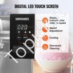 Komercinė smulkinto ledo mašina 125 kg/24h, ledo skustuvas iš nerūdijančio plieno - Image 6