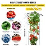 Augalų atraminiai narvai daržovėms/vaisiams/gėlėms 117x30x30 cm 10 vnt - Image 3