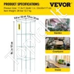 Augalų atraminiai narvai daržovėms/vaisiams/gėlėms 117x30x30 cm 10 vnt - Image 7