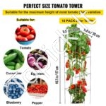 Augalų atraminiai narvai daržovėms/vaisiams/gėlėms 117x30x30 cm 10 vnt - Image 3