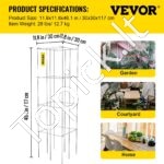 Augalų atraminiai narvai daržovėms/vaisiams/gėlėms 117x30x30 cm 10 vnt - Image 7