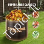 Greitas komposteris 1000L, 90x100 cm, HDPE plastikas - Image 3