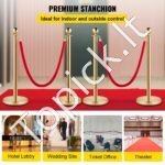 Atitvariniai stulpai su ištraukiama juosta 4 vnt, su 2 juostom, auksiniai - Image 2