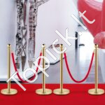 Atitvariniai stulpai su ištraukiama juosta 4 vnt, su 2 juostom, auksiniai - Image 8