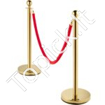 Atitvariniai stulpai su ištraukiama juosta 4 vnt, su 2 juostom, auksiniai - Image 9