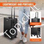 Profesionalus kosmetikos lagaminas su apšviestu veidrodžiu ir užraktu - Image 3