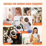 Profesionalus kosmetikos lagaminas su apšviestu veidrodžiu ir užraktu - Image 5