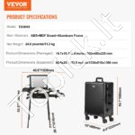 Profesionalus kosmetikos lagaminas su apšviestu veidrodžiu ir užraktu - Image 6