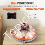 Kiaušinių inkubatorius, automatinis kiaušinių sukimas 24 vnt - Image 5