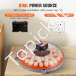 Kiaušinių inkubatorius, automatinis kiaušinių sukimas 48 vnt - Image 5