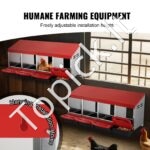 Metalinė 4 skyrių vištų lizdavietė 1060x525x475mm - Image 5