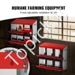 Metalinė 6 skyrių vištų lizdavietė 796x525x790mm - Image 5