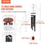 Vėjo varpeliai laukui 1042xØ153mm juodas - Image 2