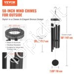 Vėjo varpeliai laukui 1473xØ230mm juodos spalvos - Image 2