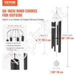 Vėjo varpeliai laukui 1677xØ250mm juodas - Image 2