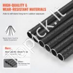 Vėjo varpeliai laukui 1677xØ250mm juodas - Image 5