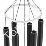 Vėjo varpeliai laukui 1677xØ250mm juodas - Image 9