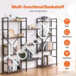 Metalinė knygų lentyna 11 pakopų 158x26x139cm - Image 3