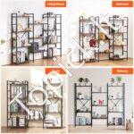 Metalinė knygų lentyna 11 pakopų 158x26x139cm - Image 7