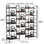 Metalinė knygų lentyna 6 pakopų 176x30x176cm - Image 2