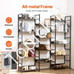 Metalinė knygų lentyna 6 pakopų 176x30x176cm - Image 4